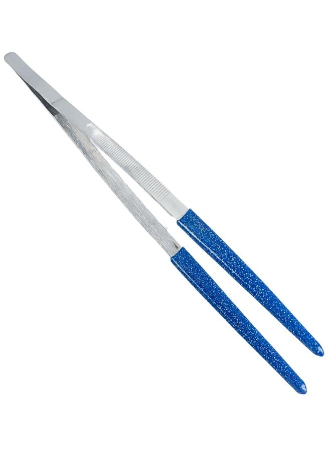 JEWEL TOOL 10" (25.4 cm Long Steam Tweezers | Brushed Stainless Steel | 3" (7.62 cm Vinyl-Coated Tips | Chemical Resistant | Great for Metal Crafting & Safe Handling - Image 1