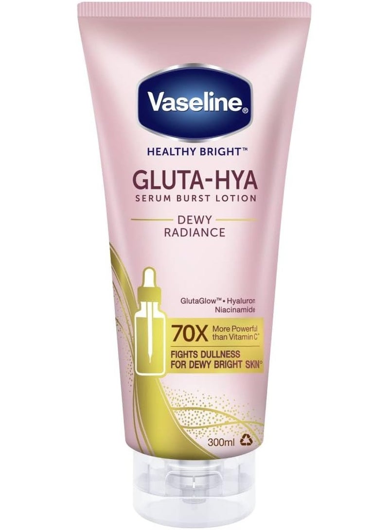 فازلين هيلثي برايت جلوتا-هيا سيروم برست لوشن ديوي راديانس، (عبوة واحدة) 330 مل - Image 1