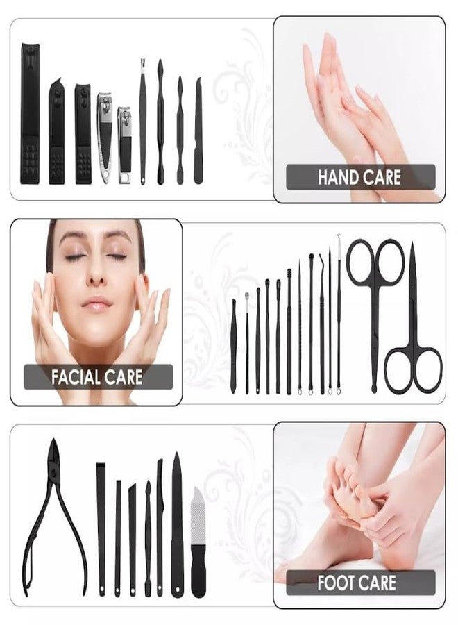 Koccido 30 in 1 Nail Clipper Set Nail Manicure & pedicure Kit Modern Manicure & Pedicure Kit for Nails Manicure Set with Portable Storage Case (Red an Black) - Image 2