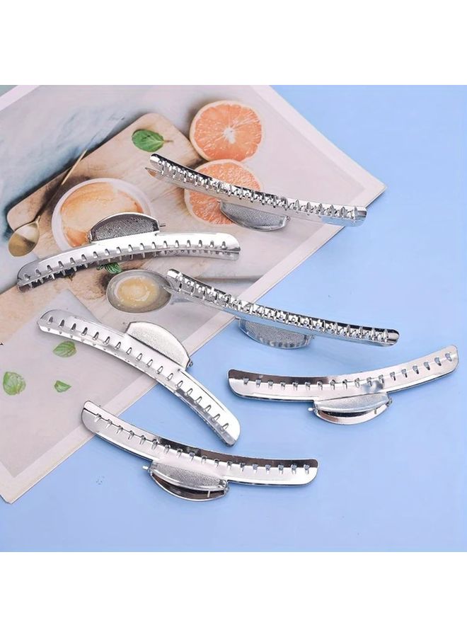 Vintage Metal Finger Wave Hair Clips 12pcs Aluminum Tip Modeling Clamps Silvery - Image 3