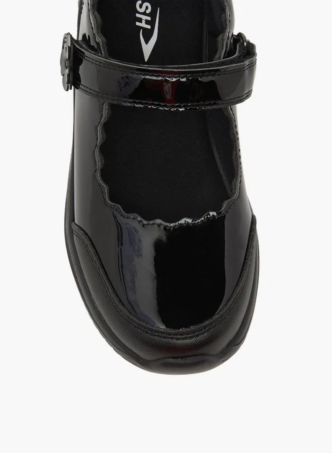 Dash BLACK Girls Hook & Loop Mary Jane School Shoes for Women | Best Price UAE