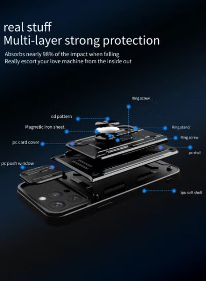 GULFLINK Back Cover Phone Protection Case For iPhone 15pro max Black - Image 3