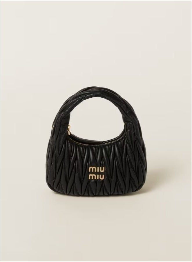 Miu Miu MIU MIU Wander quilted nappa leather hobo Crossbody Shoulder Bag - Image 1