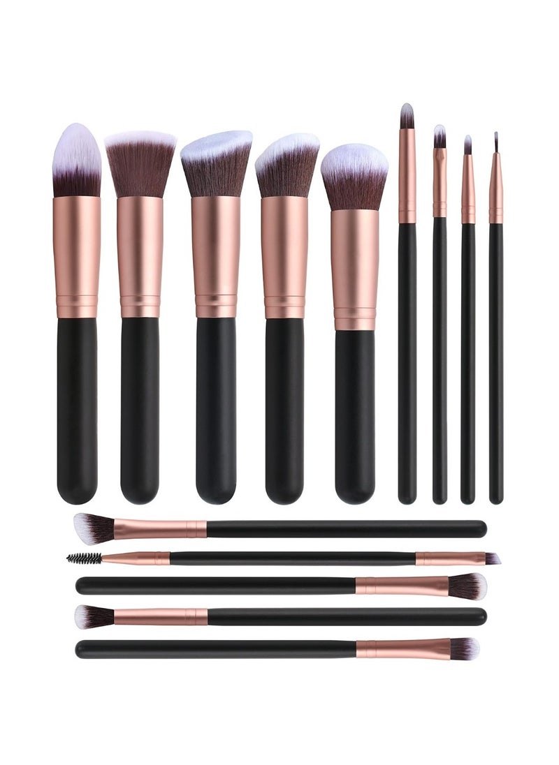 MMG Professional Makeup Brushes 14 PCs Makeup Brush Set Premium Synthetic Foundation Brush Blending Face Powder Blush Concealers Eyeshadow Brush Make up Brushes Set  - Image 1