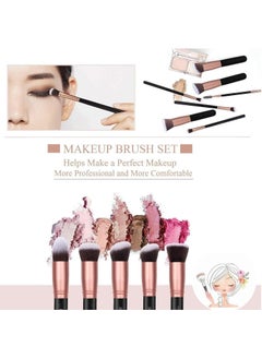 MMG Professional Makeup Brushes 14 PCs Makeup Brush Set Premium Synthetic Foundation Brush Blending Face Powder Blush Concealers Eyeshadow Brush Make up Brushes Set  - Image 3