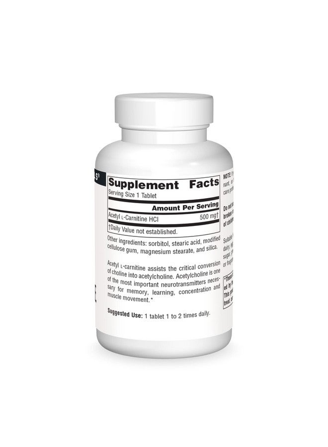 Source Naturals Acetyl L Carnitine 500Mg 60 Tablets - Image 3