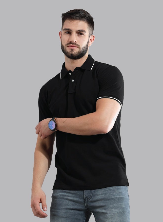 Black Tip Top Unisex Polo T-Shirt