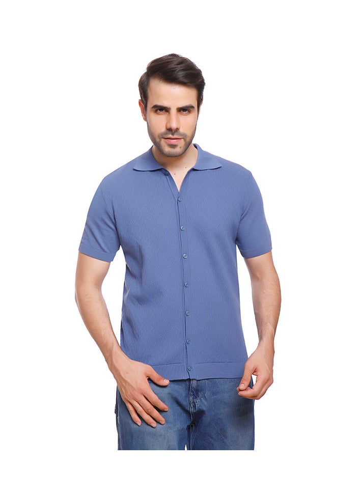 Coup Coup - Woven Polo-Shirt with Short Sleeves - Image 1