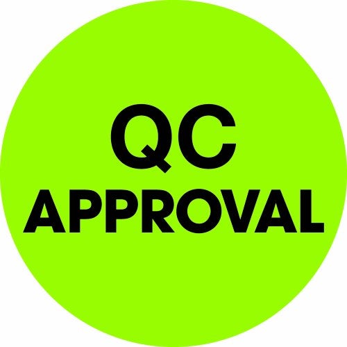 Tape Logic 1 Circle Label QC Approval Fluorescent Green Roll of 500 Stickers for Inventory Control and Warehouse Organization - Image 1