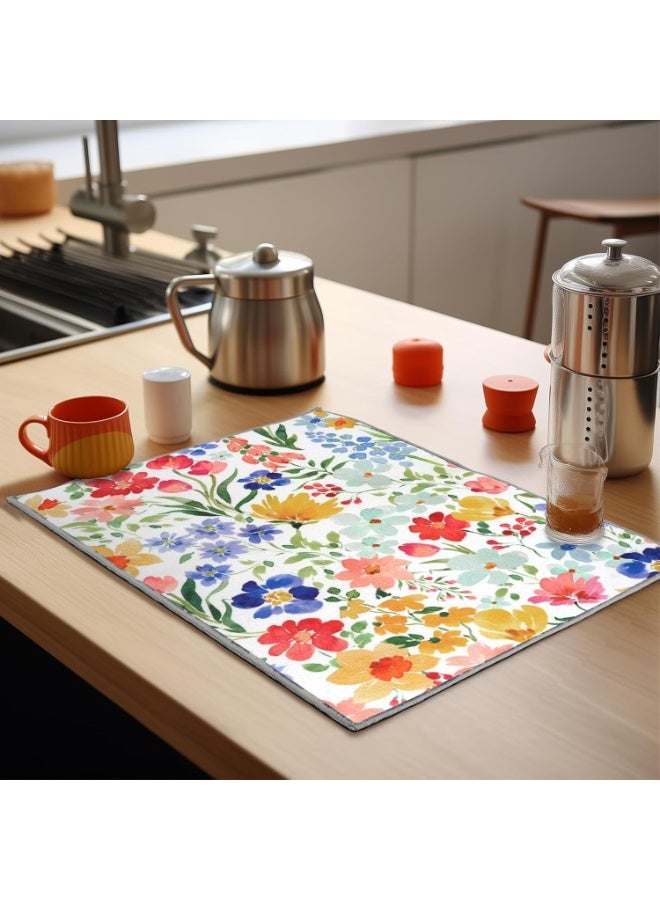 مفرش تجفيف الأطباق فائق الامتصاص ألوان ورسومات عشوائية 50*40 سم - Image 3