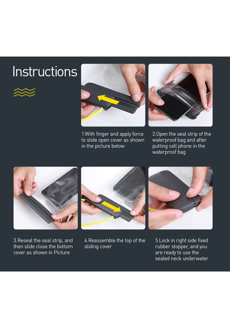 Baseus Title: Baseus Let's Go Slip Cover Waterproof Bag – IPX6 Rated | Dry Pouch for Phones, Cash & Essentials  - Image 5
