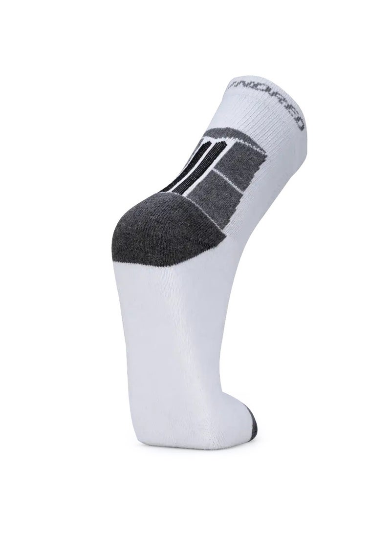 HUNDRED Men'S Sports Socks High Quarter (White) (Hbas-3M058-1) - Image 3
