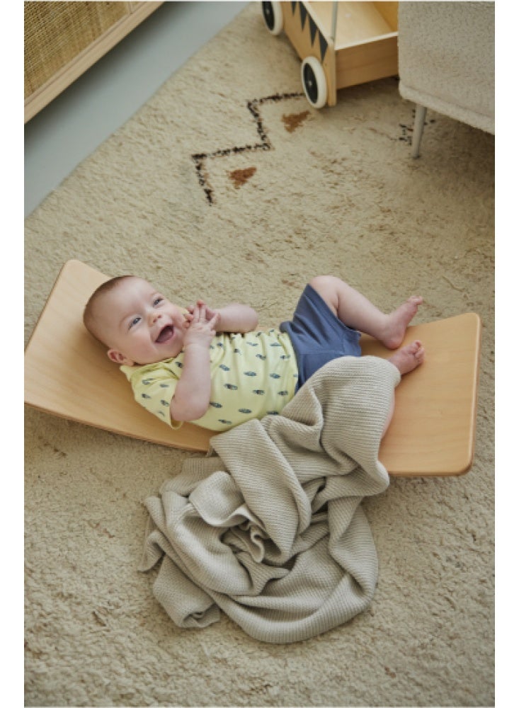 Dirkje Boys Baby Set Polo Shorts Light Yellow Dark Blue - Image 4