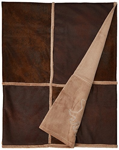 Carstens, Inc JT723 Carstens Black Bear Grid Throw Blanket Brown, 54x68 inches - Image 4