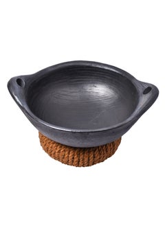 Frills & Colours Frills Colours Earthen Cookware for KitchenClay Pot for Cooking and ServingKadhaiBlack1 LTR  - Image 3