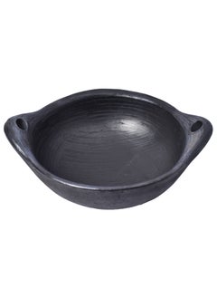 Frills & Colours Frills Colours Earthen Cookware for KitchenClay Pot for Cooking and ServingKadhaiBlack1 LTR  - Image 5