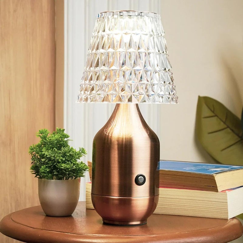 Chronos Valentina Cordless LED Table Lamp Gold USB Rechargeable Portable Touch Control Dimmable 3 Light Color Tunable Table Lamp for Hotel Cafe Restaurant or Home for Bedside Center or Dining - Image 5