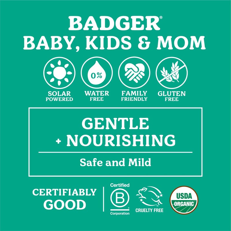 Badger Baby Balm w Chamomile Calendula, All Organic Baby Moisturizer for Cradle Cap Diaper Rash, Soothing Nourishing Gentle Baby Skin Care, Concentrated Baby Lotion for Newborn to Toddler, 2 oz - Image 5