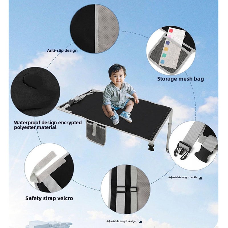 Inflatable Airplane Toddler Bed with Adjustable Length Seat Extender and Mesh Pocket - Image 4