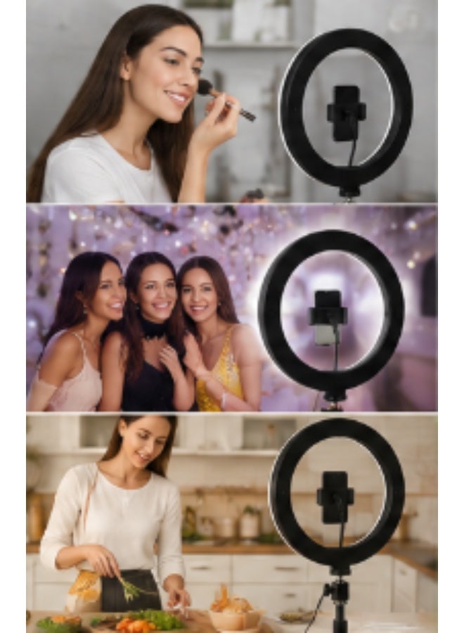 10-Inch LED Ring Light with Tripod Stand - Image 3