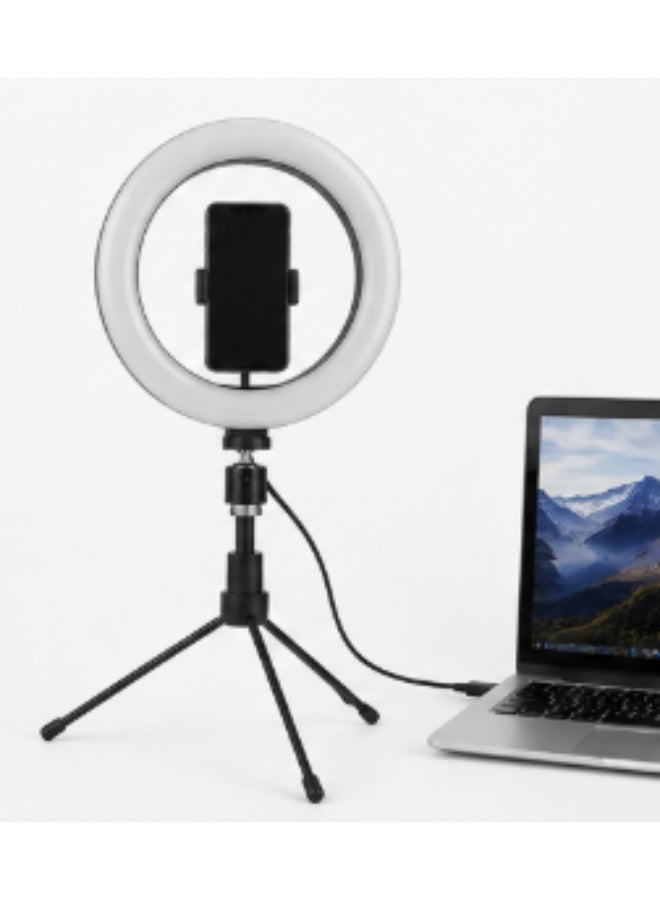 10-Inch LED Ring Light with Tripod Stand - Image 2