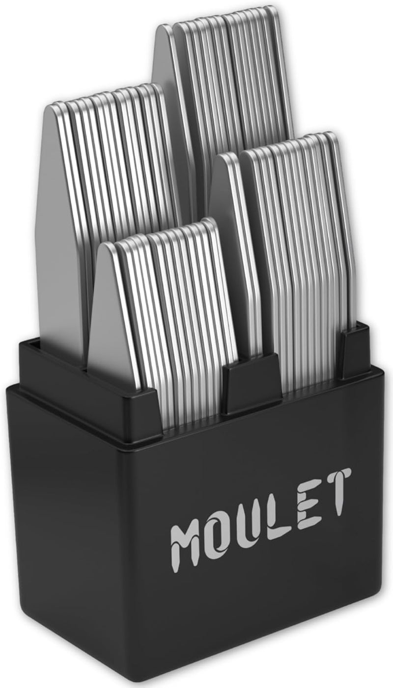 Moulet Store دبابيس ياقة - مجموعة مكونة من 56 قطعة بأربعة أحجام مع علبة دقيقة - هدية للرجال الأنيقين - Image 1