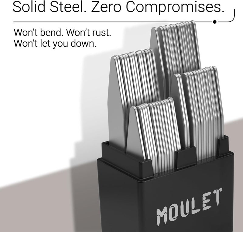 Moulet Store دبابيس ياقة - مجموعة مكونة من 56 قطعة بأربعة أحجام مع علبة دقيقة - هدية للرجال الأنيقين - Image 5