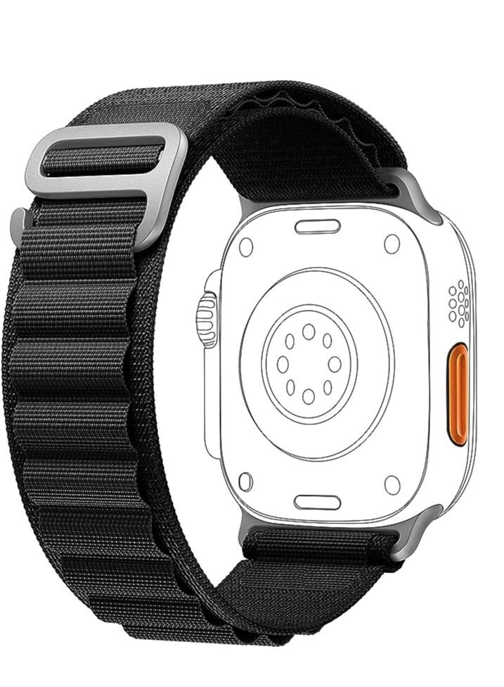 Loop ultra strap Nylon Band from Alpine Compatible with the smart Watches Band 49mm 45mm 44mm 42mm,Adjustable with Metal C-Hook Strap for Ultra 2 Ultra Series 9/8/7/6/5/4/3/2/1/SE2/SE