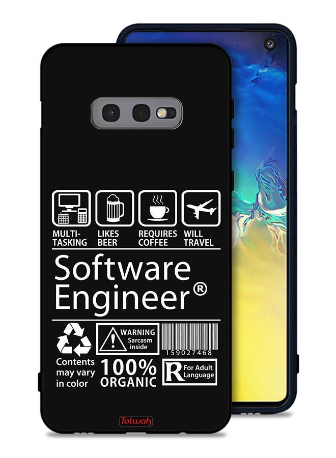 Tolwak غطاء واقي لهاتف سامسونج جالاكسي S10e مع ملصق مهندس برمجيات - Image 1