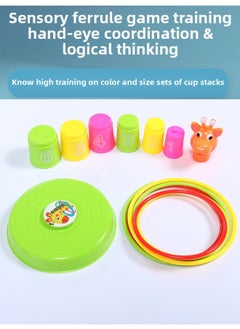 Generic Elephant Ring Ring Concentration Early Education Children's Educational System Training Equipment Sports Ring Home Game Toys-Color:Dolphin Ring Yellow 1 Dolphin +4 Rings  - Image 5