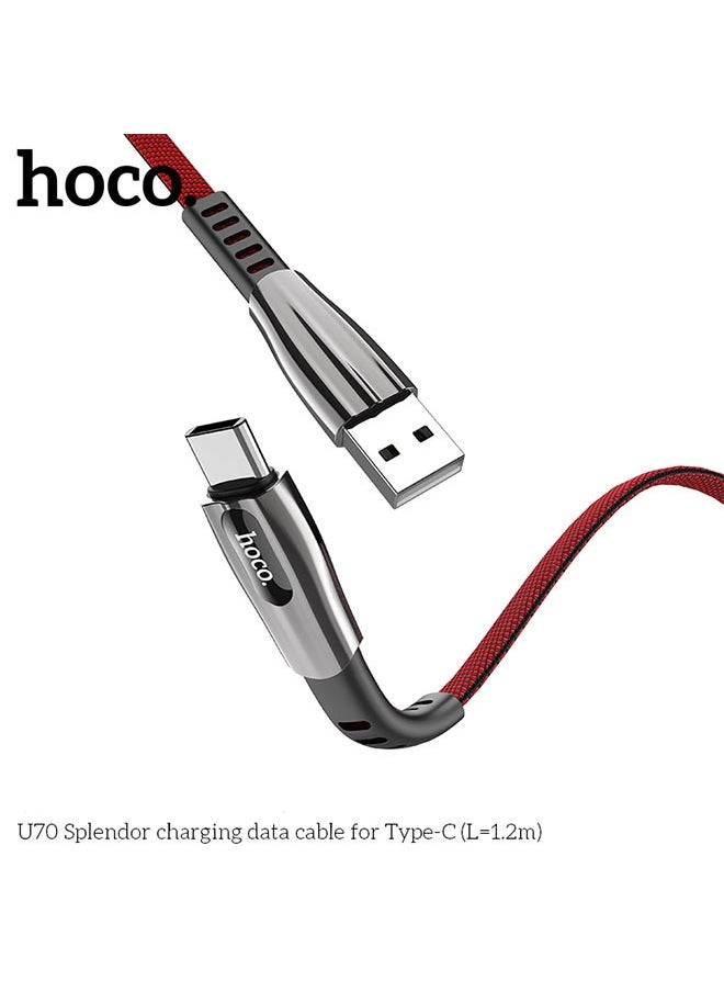 hoco. U70 Splendor charging data cable for Type-C  - Image 3