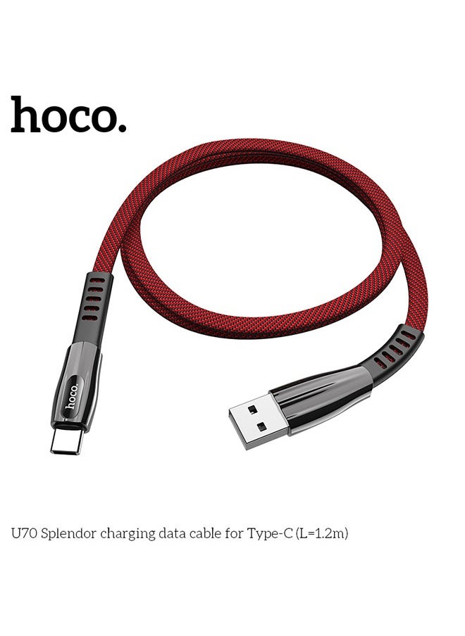 hoco. U70 Splendor charging data cable for Type-C  - Image 2