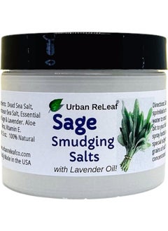 Urban ReLeaf Urban ReLeaf Sage Smudging Salts with Lavender Oil  Safe  Smokeless Smudge Cleanse Protect Bless Anointing Fresh from USA 100 Natural Vegan 