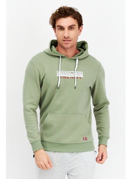 Nordland Men Sportswear Fit Long Sleeve Outdoor Hoodie, Olive  - Image 1