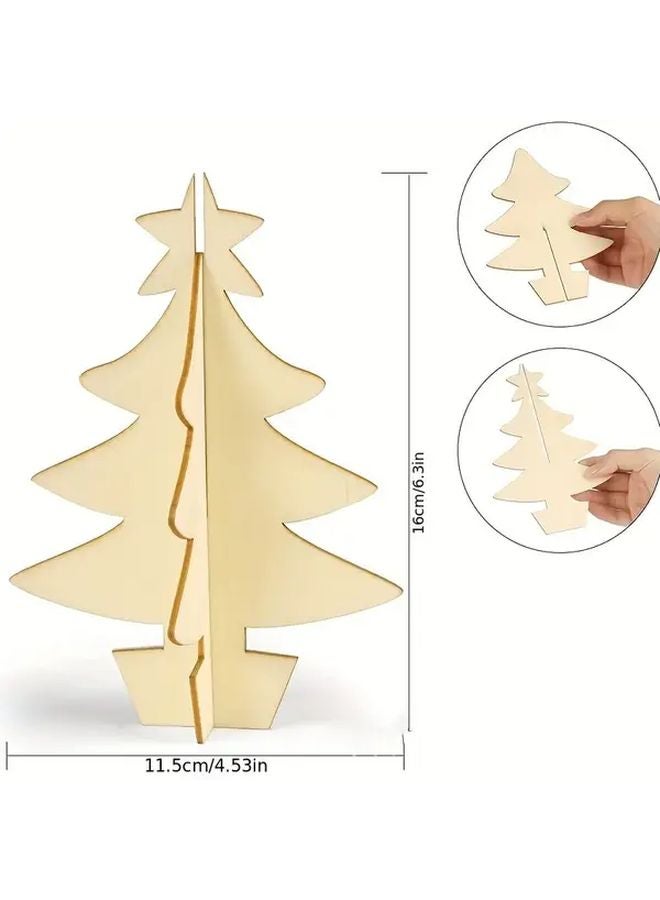 70 Pcs Wooden Painting Board Christmas Craft Set For Ornament Decoration Gift - Image 4