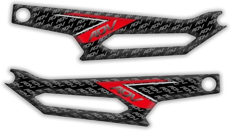 Motorcycle Tank Side Traction Pad 3D Protect Fishbone Decorative Decals For ADV150 Color Red - Image 1