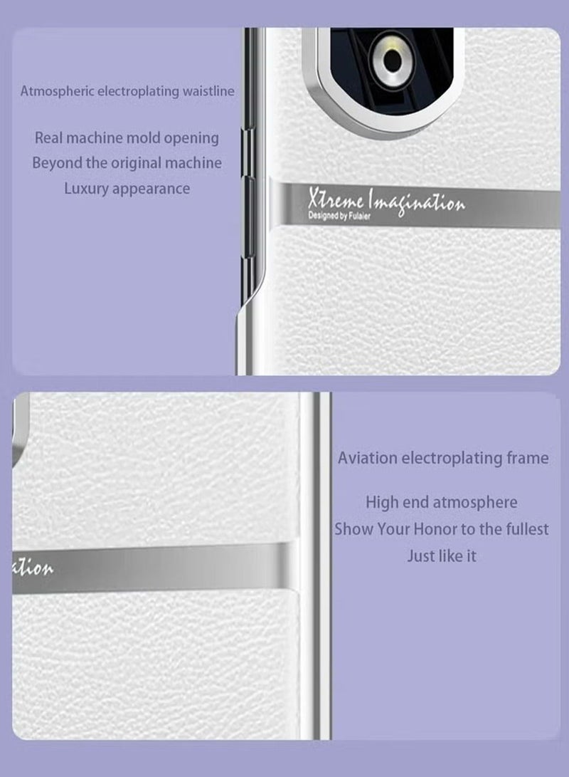 X-level Honor 90 Pro Case Cover with TPU Leather Camera Metal Len Protector 3 in 1 Anti-Scratch Anti-drop Anti-fingerprint slim light Protective Shockproof Back Cover For Honor 90 Pro Mobile Phone Accessory - Image 3