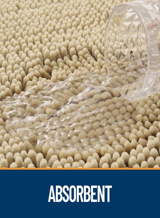 OLANLY Dog Door Mat for Muddy Paws, Absorbs Moisture and Dirt, Non-Slip Washable Mat, Quick Dry Microfiber, Mud Mat for Dogs, Entry Indoor Door Mat for Inside Floor(59x35 Inches, Beige) - Image 3