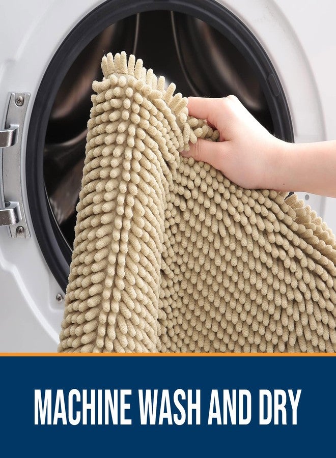 OLANLY Dog Door Mat for Muddy Paws, Absorbs Moisture and Dirt, Non-Slip Washable Mat, Quick Dry Microfiber, Mud Mat for Dogs, Entry Indoor Door Mat for Inside Floor(59x35 Inches, Beige) - Image 5