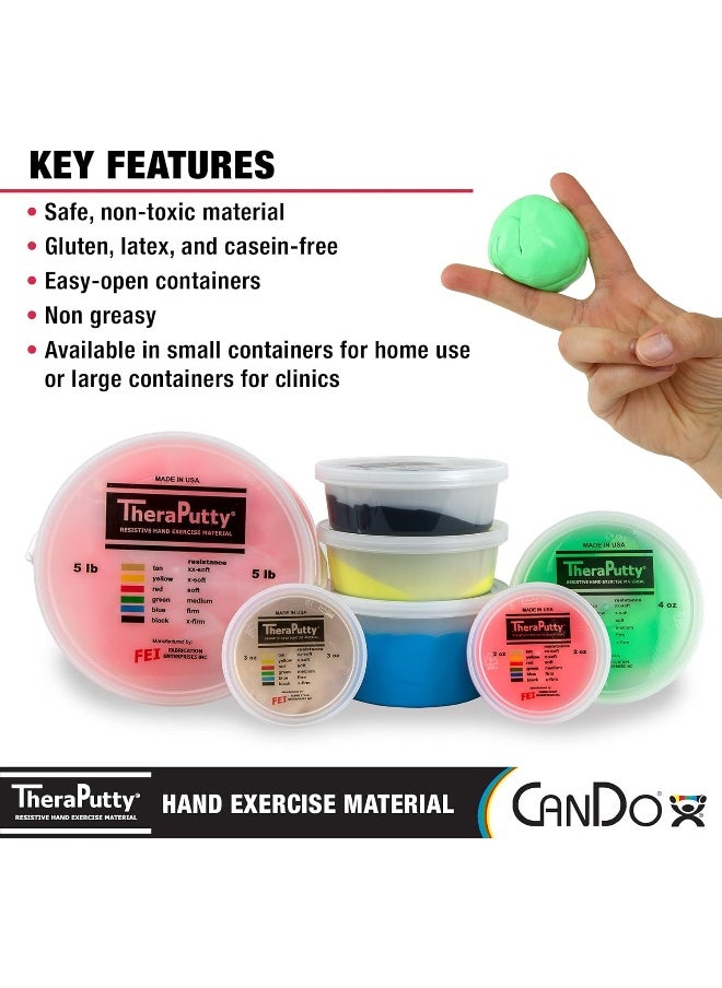 Cando Cando TheraPutty Standard Exercise Putty (Green, Medium, 4 oz)  - Image 5