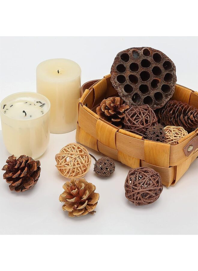 يُسلِّم مجموعة واحدة من أقماع الصنوبر الصغيرة الطبيعية العشوائية، زينة عيد الشكر الصغيرة، حشوات المزهريات للحرف اليدوية والديكورات المنزلية وديكورات الخريف والزفاف - Image 3