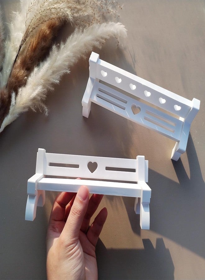 Wehous 5PCS Bench Shape Mold Set, 3D Chair Silicone Molds for Epoxy Resin Casting Clay Concrete Plaster, Unique Love Jewelry Holder Trinket Candle Holder Mold Table Home Decor Art Craft Supplies - Image 2