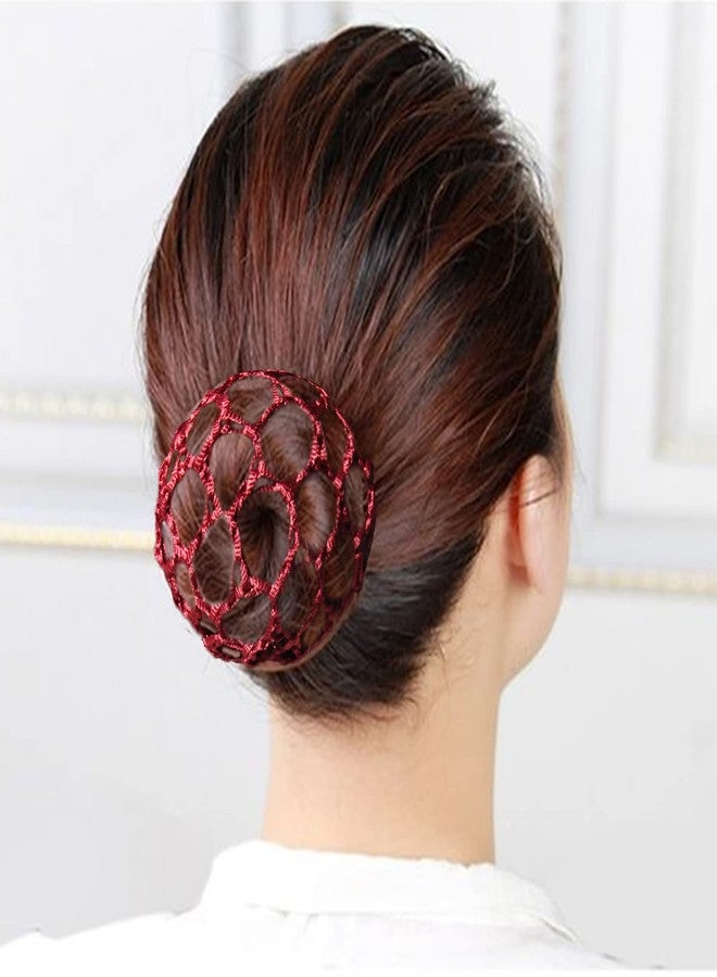 LFOUVRE 12pcs Ballet Dance Bun Covers - Stretchy Elastic Hair Nets for Buns, Scrunchies Maker Holders with Styling Accessories for Girls (MX3) - Image 4