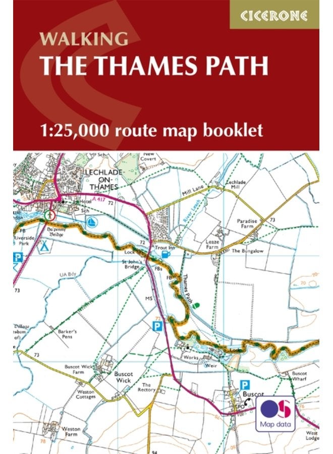 The Thames Path Map Booklet 1 25 000 OS Route Map Booklet - Paperback
