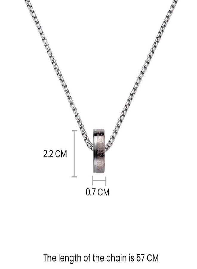 SALTY ALPHA Anti Tarnish Stainless Steel Cosmo Ring Locket Neck Chain for Men | Stylish Pendant Necklace | Jewellery Accessories for Boys | Minimal Jewelry | Gifts for Boyfriend & Husband | Marriage, Birthday | Gift for Valentine Day - Image 5