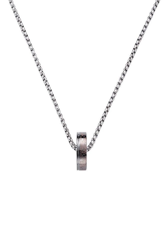 SALTY ALPHA Anti Tarnish Stainless Steel Cosmo Ring Locket Neck Chain for Men | Stylish Pendant Necklace | Jewellery Accessories for Boys | Minimal Jewelry | Gifts for Boyfriend & Husband | Marriage, Birthday | Gift for Valentine Day - Image 1
