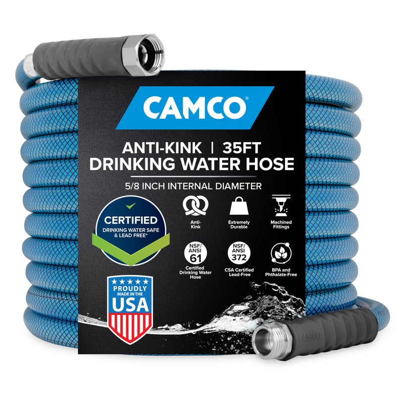 Camco TastePURE 35Foot Premium CamperRV Drinking Water Hose  Features a HeavyDuty NoKink Design with Strain Relief Ends  58Inch Inside Diameter  NSF Drinking Water Safe Certified 22843 - Image 2