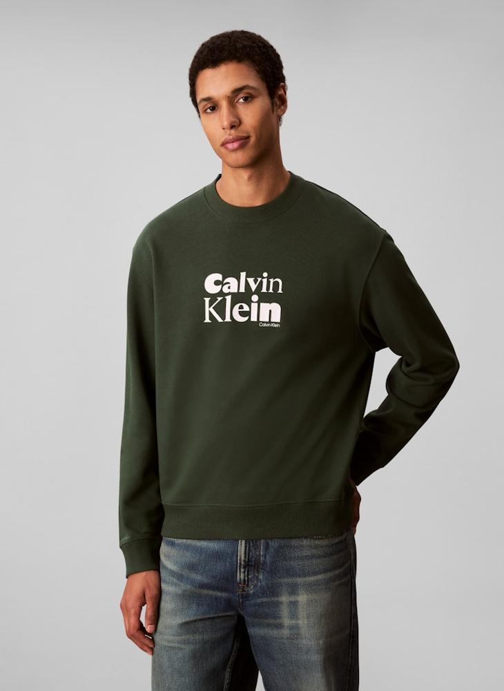CALVIN KLEIN Long Sleeve Logo Graphic Sweatshirt  - Image 1