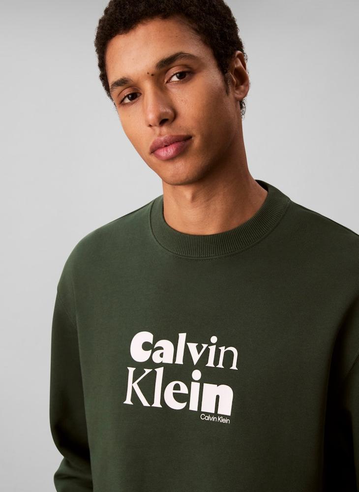 CALVIN KLEIN Long Sleeve Logo Graphic Sweatshirt  - Image 4