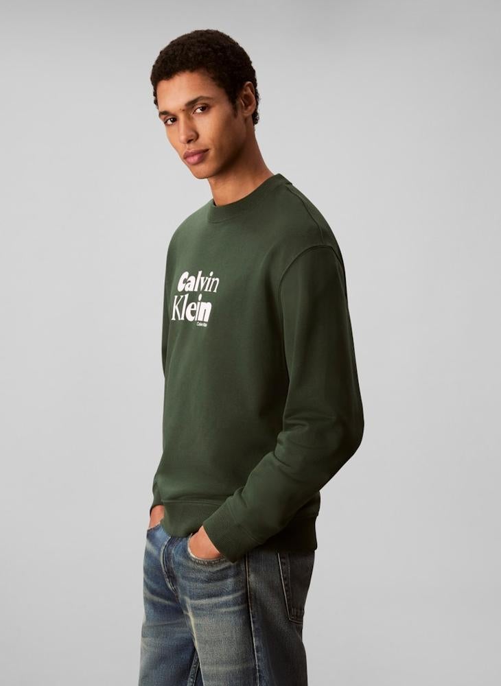 CALVIN KLEIN Long Sleeve Logo Graphic Sweatshirt  - Image 3